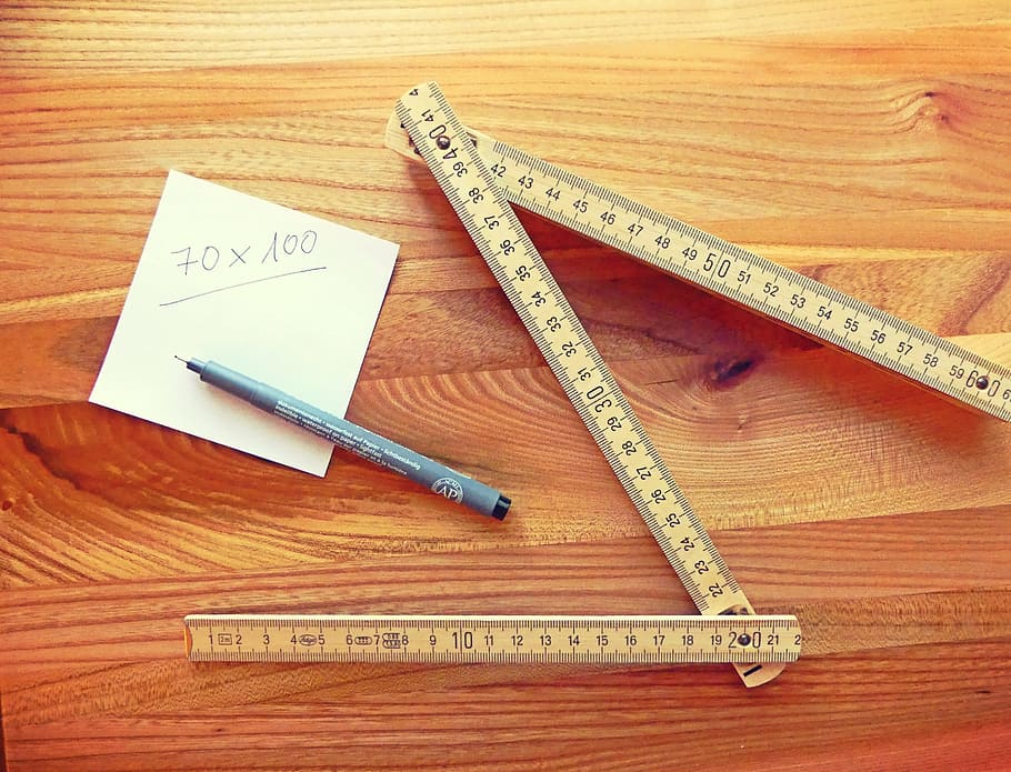gray pen, Folding, Rule, Tape Measure, folding rule, craft, number, HD wallpaper