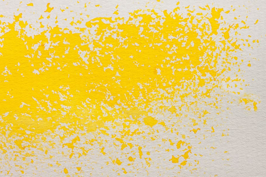 yellow and white abstract painting, watercolour, painting technique, HD wallpaper