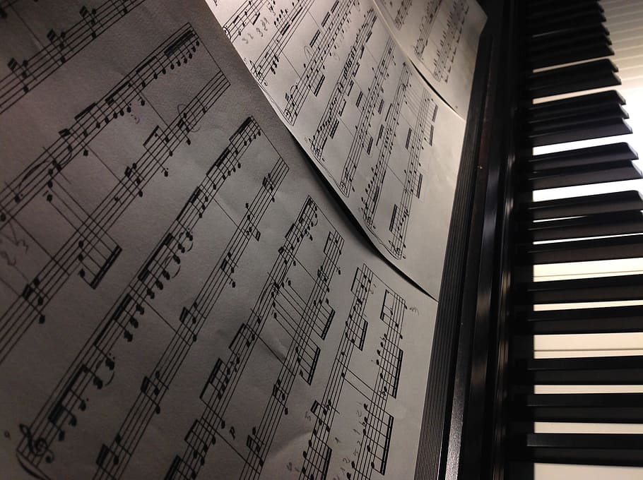 Piano, Music, Keys, Keyboard, notes, plan, musical instruments HD wallpaper