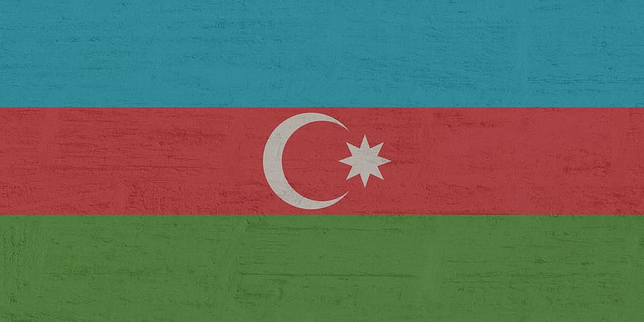 azerbaijan, flag, art and craft, green color, creativity, no people HD wallpaper