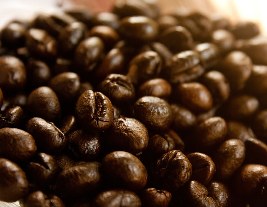 black coffee bean, coffee beans, roasted, aroma, brown, caffeine HD wallpaper
