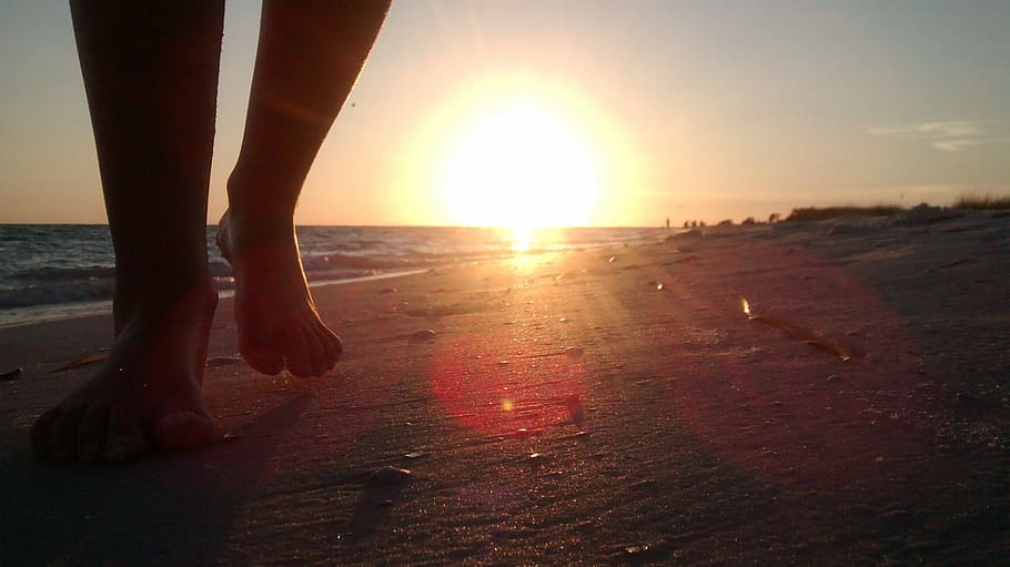 beach, sunset, sky, travel, tropical, landscape, coast, wave HD wallpaper