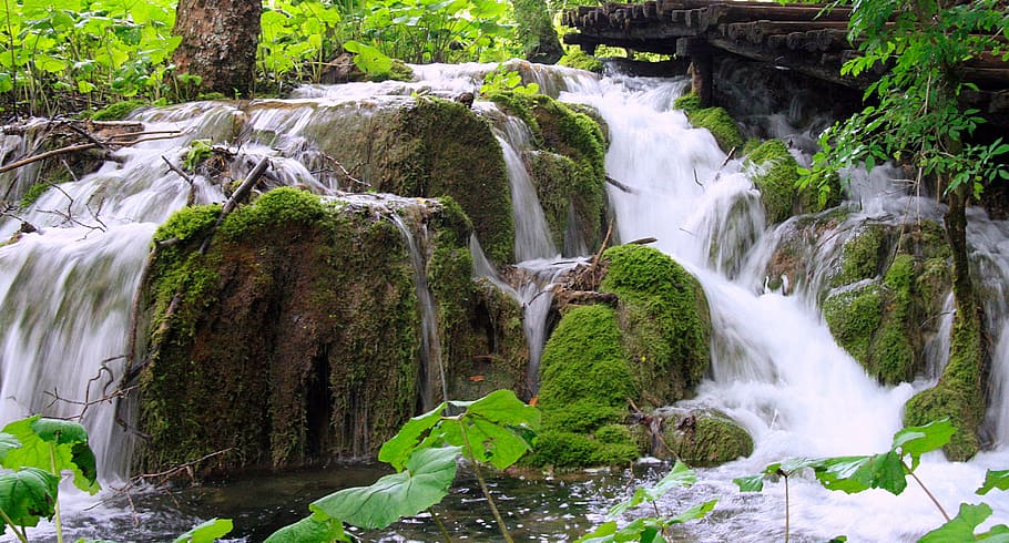 Waterfall, Natu, Stream, nature, landscape, cascade, no people HD wallpaper
