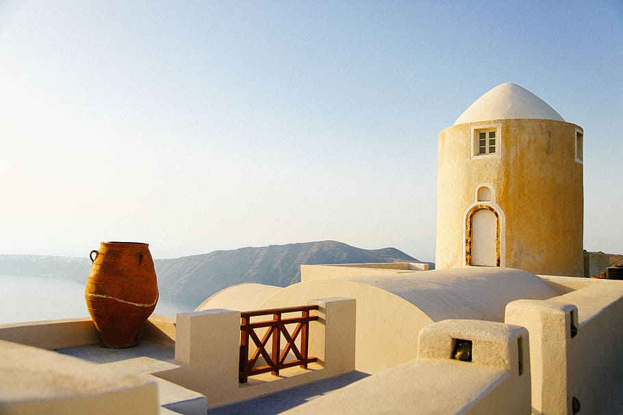 white and brown concrete house, building, architecture, historic HD wallpaper