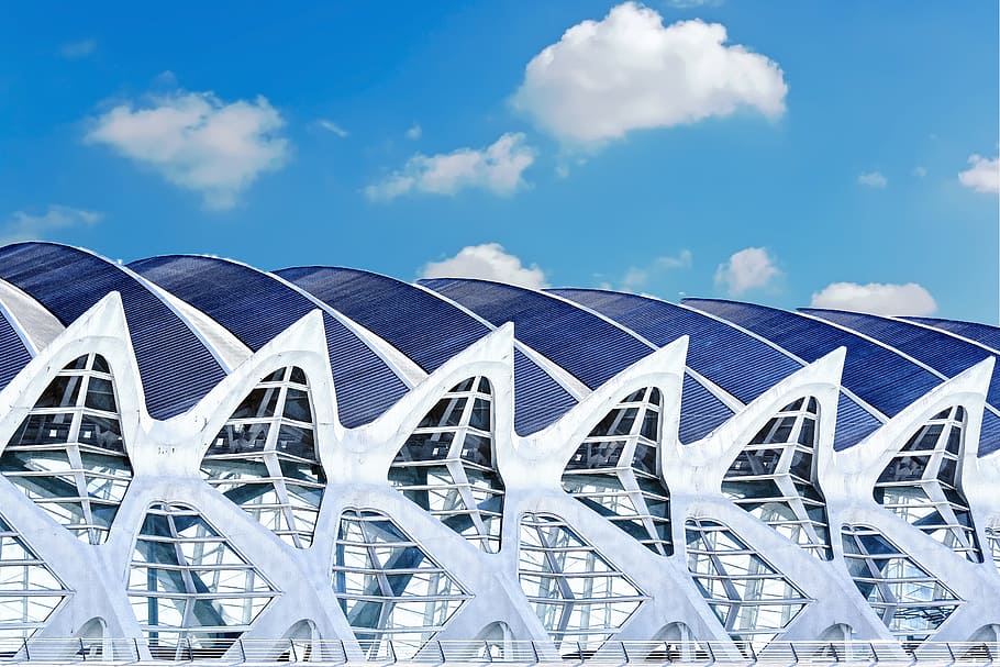 clouds, building, construction, roof, architectural design, architecture HD wallpaper