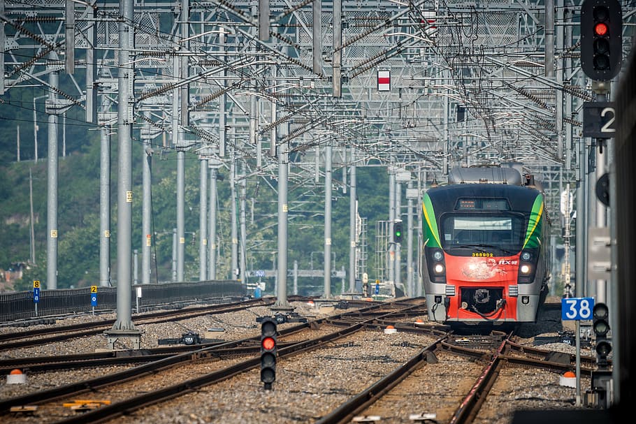 train on railway, chuncheon, landscape, gyeongchun line, itx HD wallpaper