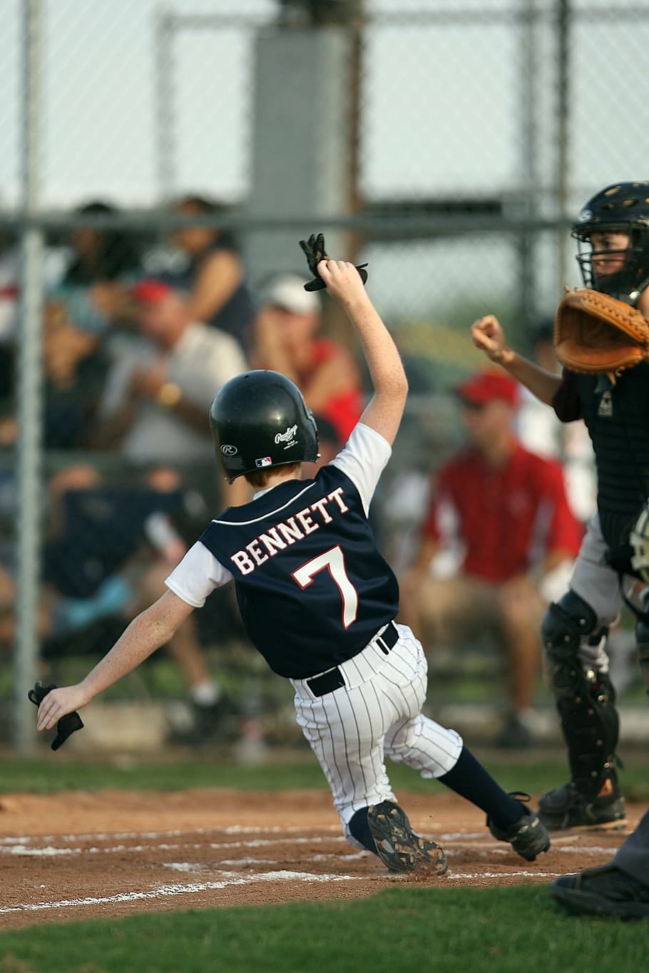 baseball, scoring, sliding, runner, player, youth, kid, boy HD wallpaper