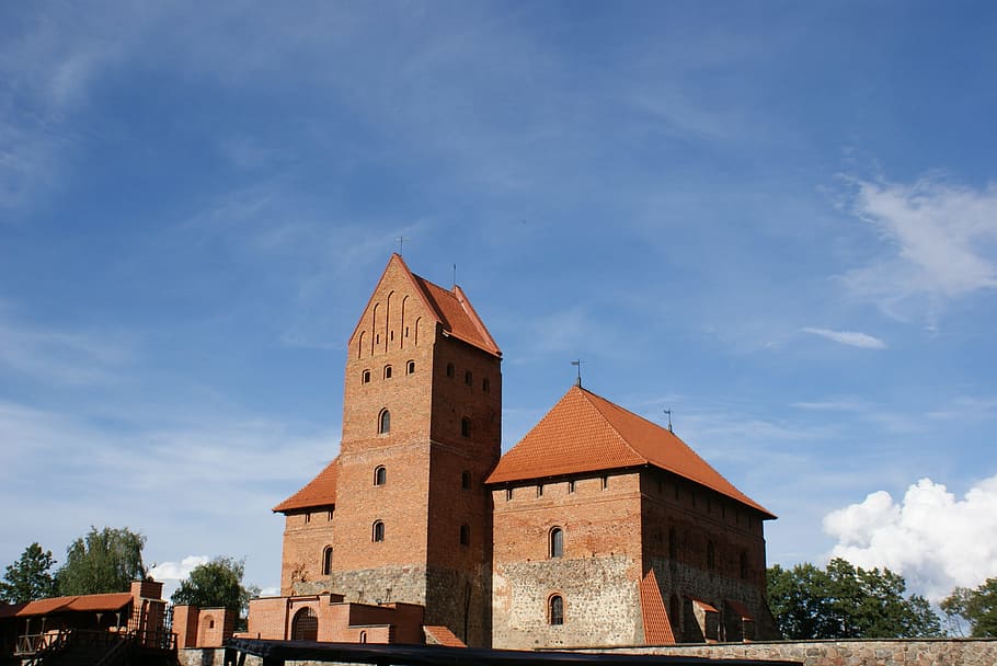 lithuania, trakai, castle, historical, medieval, architecture HD wallpaper