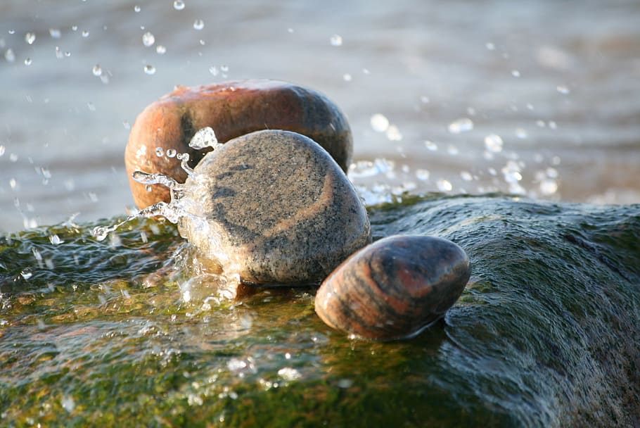 sea, rocks, water, splash, wet, summer, nature, wave, beach HD wallpaper