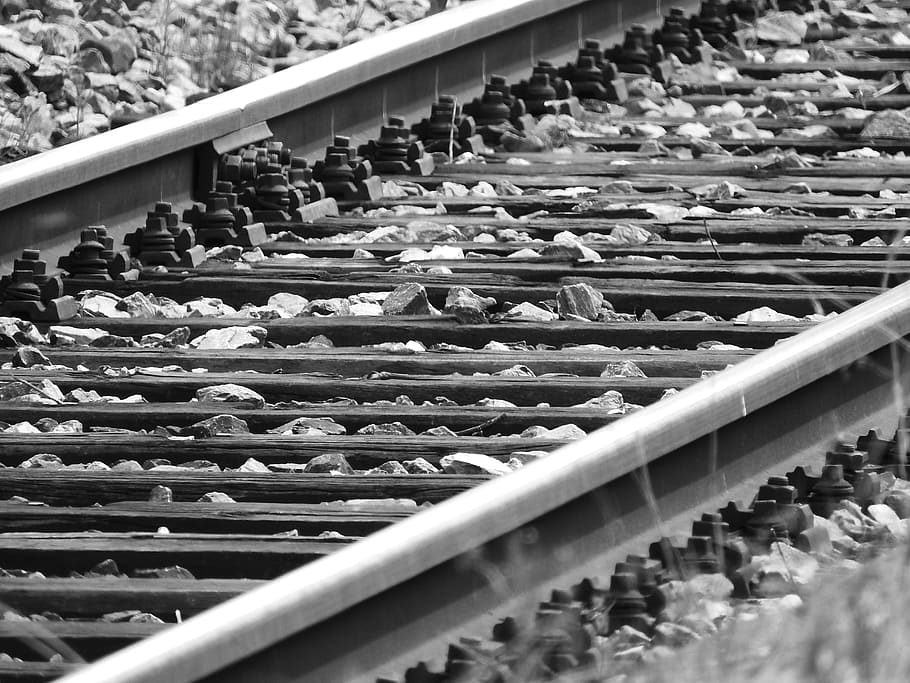 track, railway, railroad track, no people, selective focus HD wallpaper