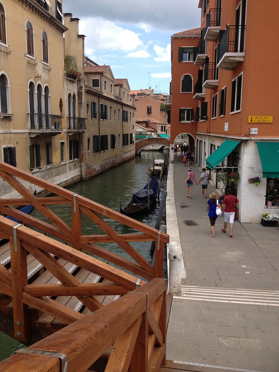 Venice, Italy, Clouds, Landscape, summer, coast, holiday, water HD wallpaper