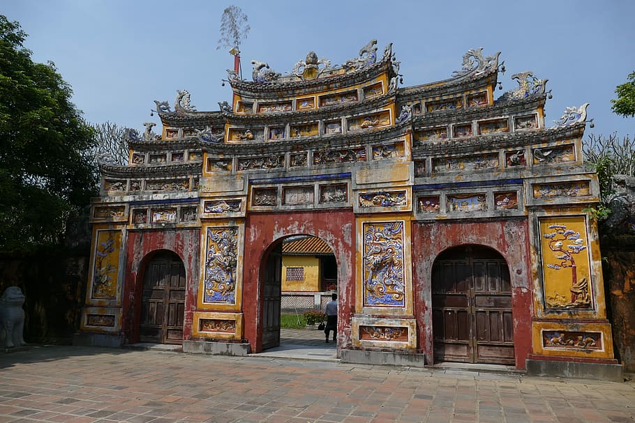 HD wallpaper: hue, vietnam, asia, palace, unesco, building, temple ...