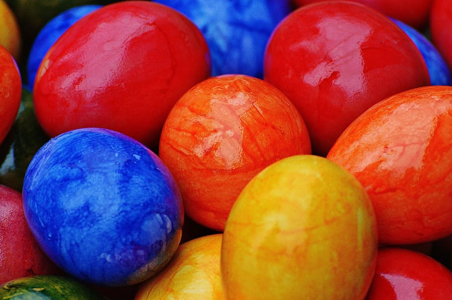 easter, easter eggs, colorful, happy easter, colored, food and drink HD wallpaper