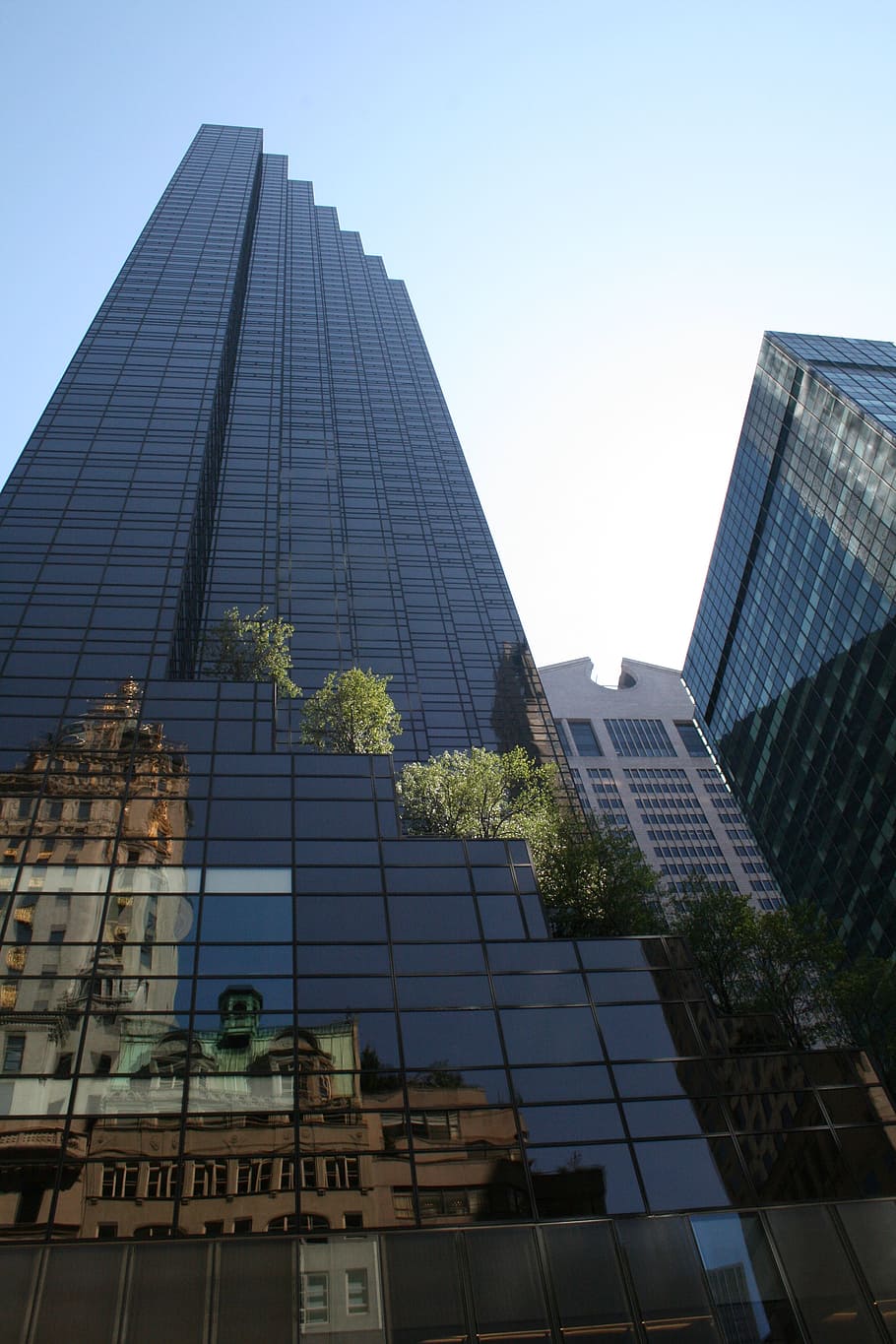new york, building, reflection, built structure, architecture HD wallpaper