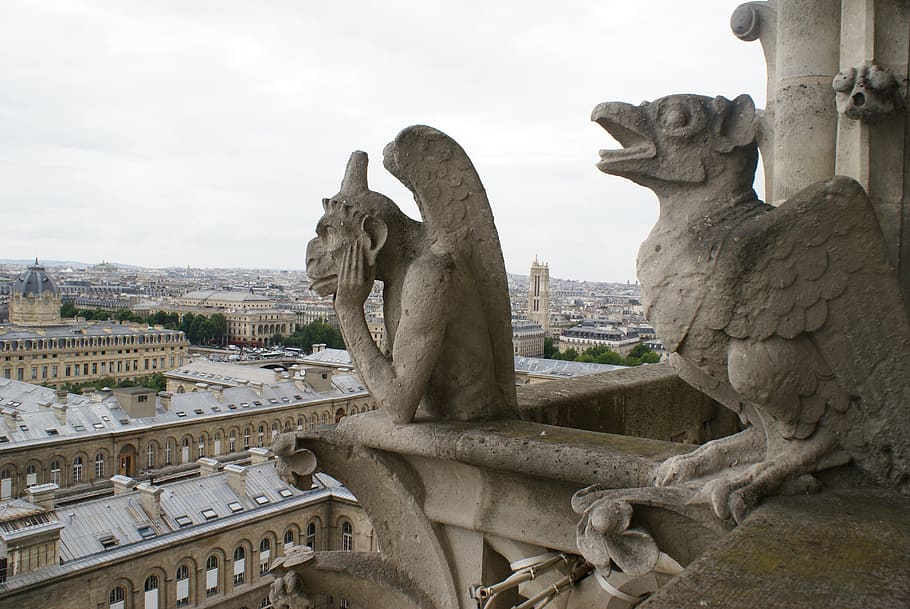 Notre Dame De Paris, France, architecture, historic, capital architecture, HD wallpaper
