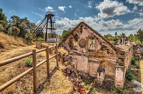 mine, headframe, hdr, industrial, industry, ruhr area, mining HD wallpaper