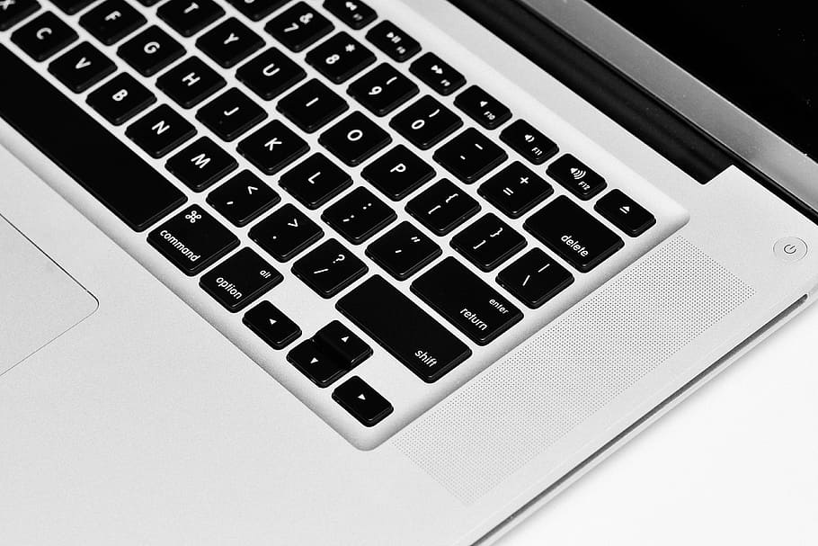 Closeup shot of laptop computer, technology, computer Keyboard HD wallpaper