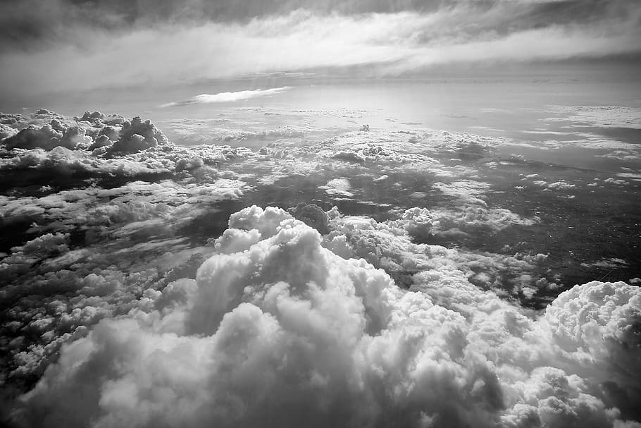 Wallpaper Black and White Cloud White Cumulus Black Background   Download Free Image