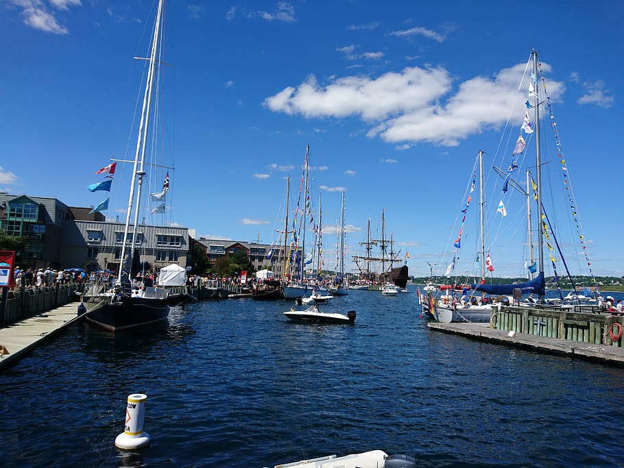 ocean, sky, blue, nautical vessel, water, mode of transportation HD wallpaper