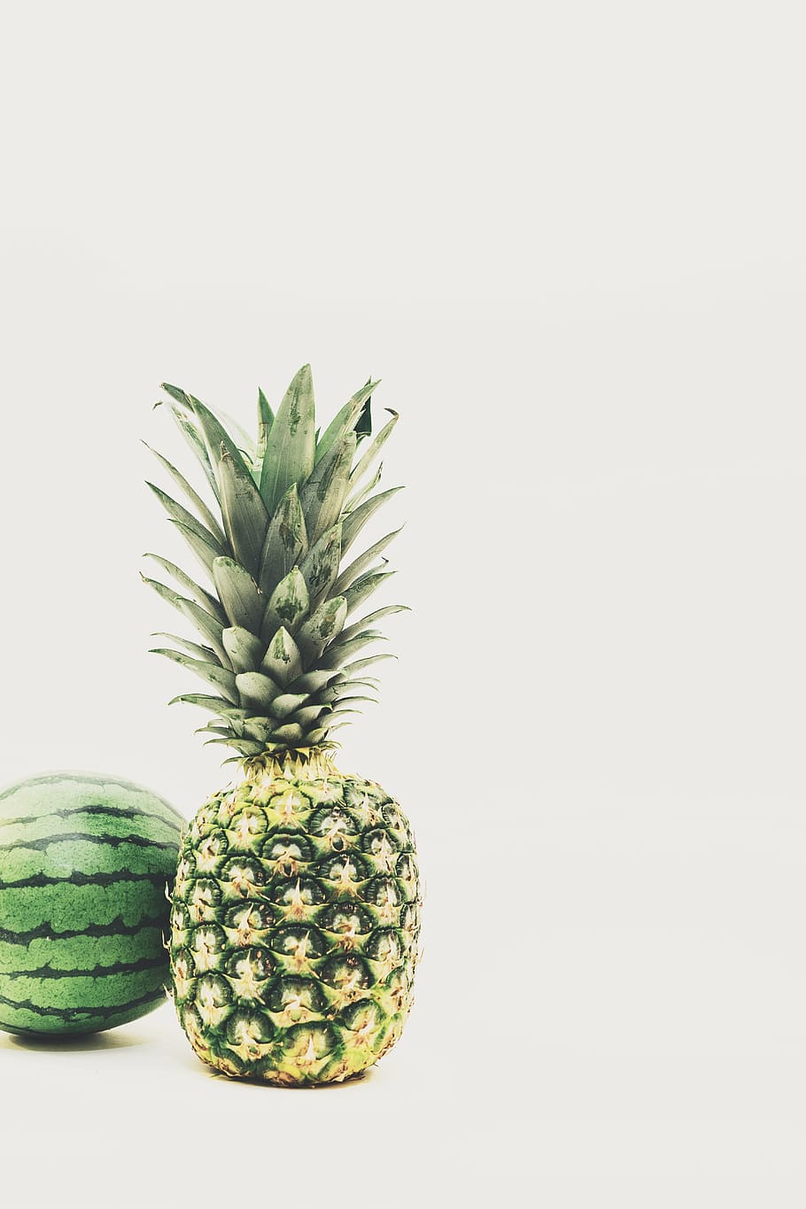 pineapple fruit beside watermelon fruit, dessert, appetizer HD wallpaper