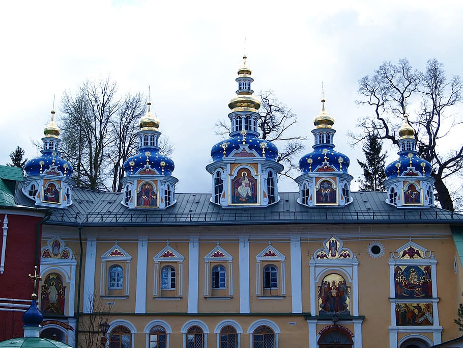 Monastery, Pchery, Dome, architecture, building exterior, built structure HD wallpaper