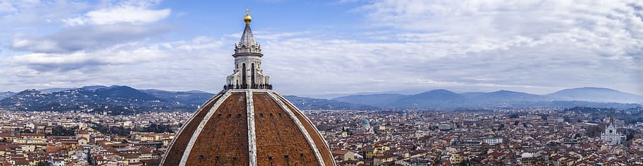 brown cathedral under blue and white sky during daytime, florence HD wallpaper