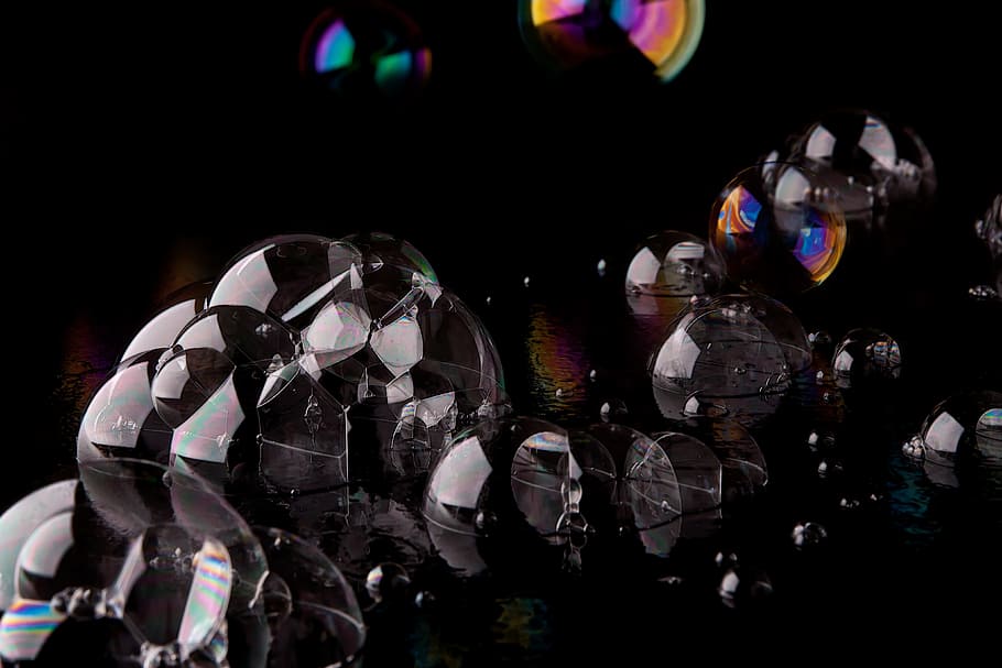 Still Life, Soap Bubbles, Reflections, close-up, no people HD wallpaper