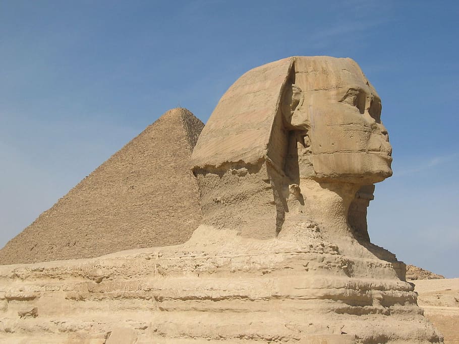 Great Spihnx of Giza, Egypt, sphinx, pyramids, historic, cairo
