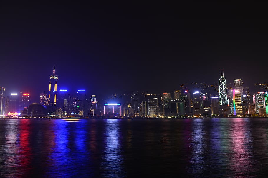 hongkong, victoria, harbour, asia, city, cityscape, skyline, HD wallpaper