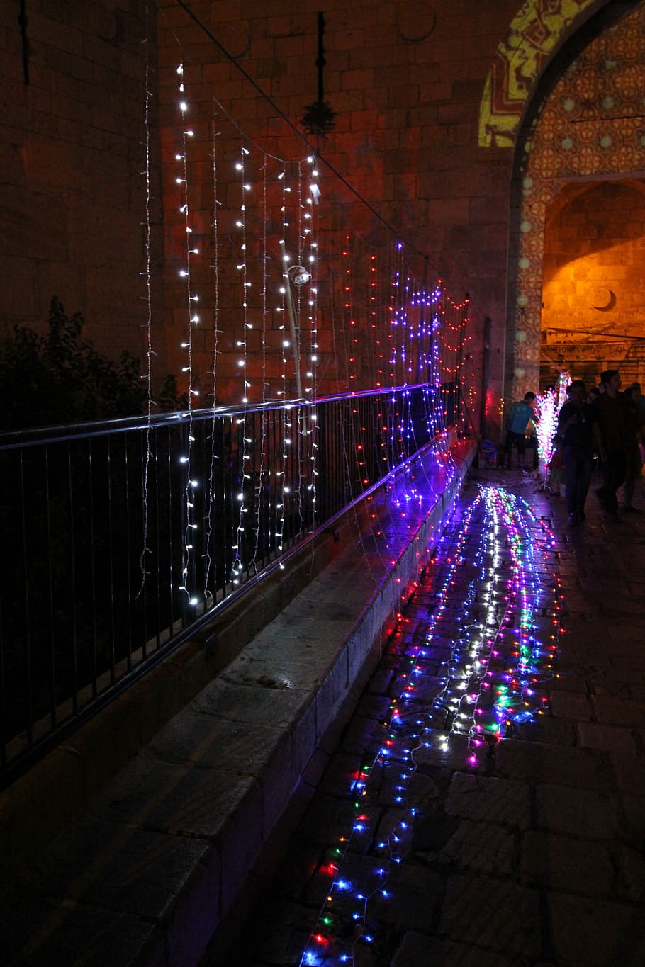 Light, Jerusalem, Israel, Water, light show, tourism, middle, HD wallpaper