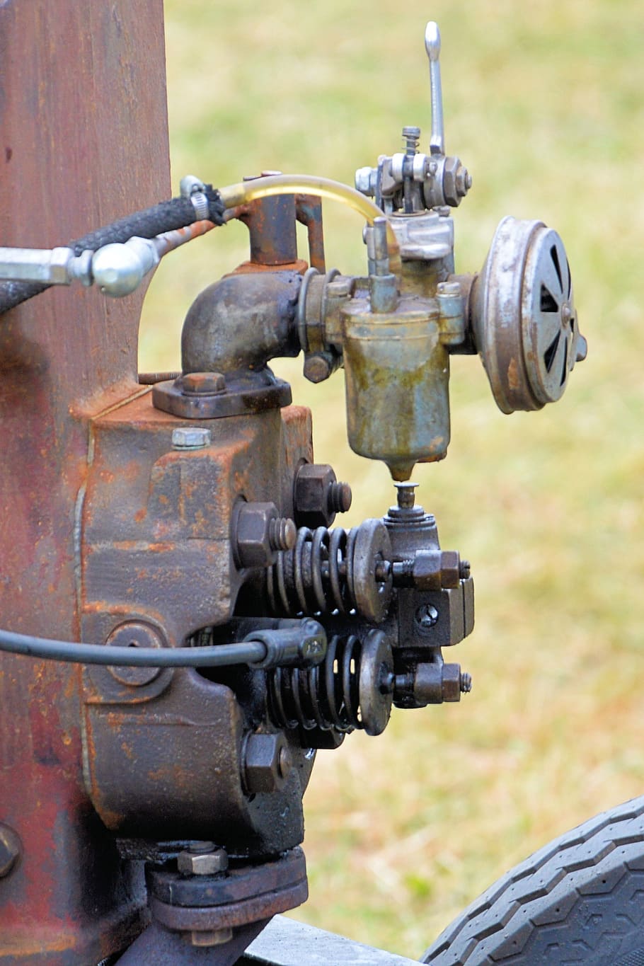 tractor, motor, old, historically, historical tractor, agriculture HD wallpaper