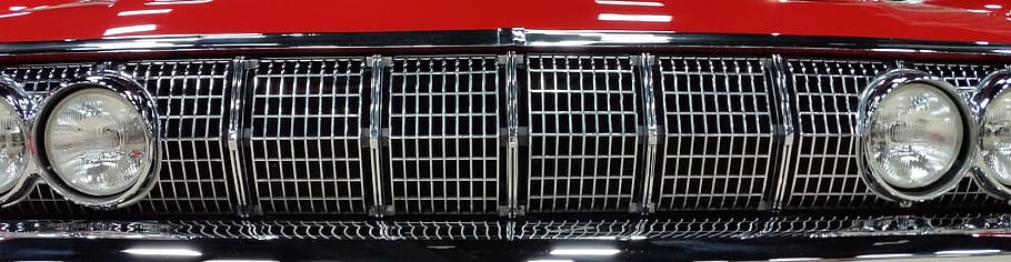 Car, Grill, Vintage, Vehicle, Automobile, chrome, antique, headlamp, HD wallpaper