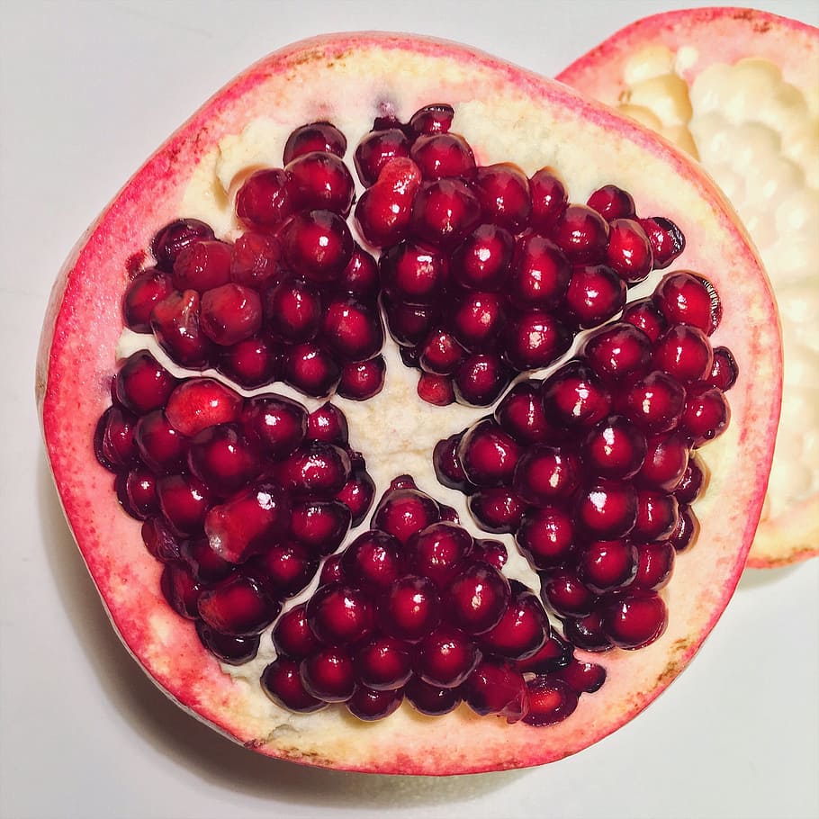 pomegranate, sonigram, closeup, red, juicy, fruit, food and drink HD wallpaper