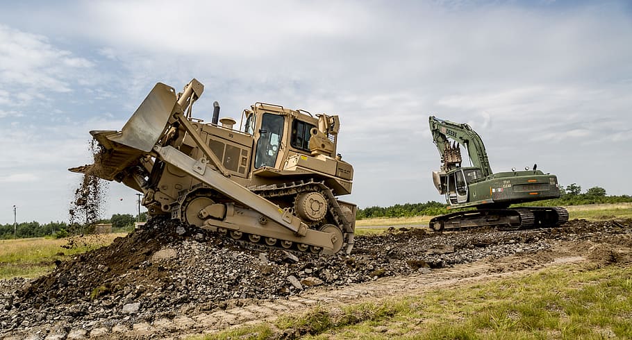 united states army, engineers, airfield construction, transportation, HD wallpaper