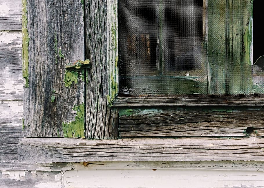 cabin, old, window, weathered, wooden, rustic, exterior, wood - material HD wallpaper