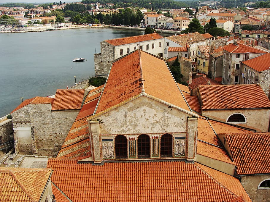 panorama view, roofs, rooftops, landscape, travel, panoramic HD wallpaper