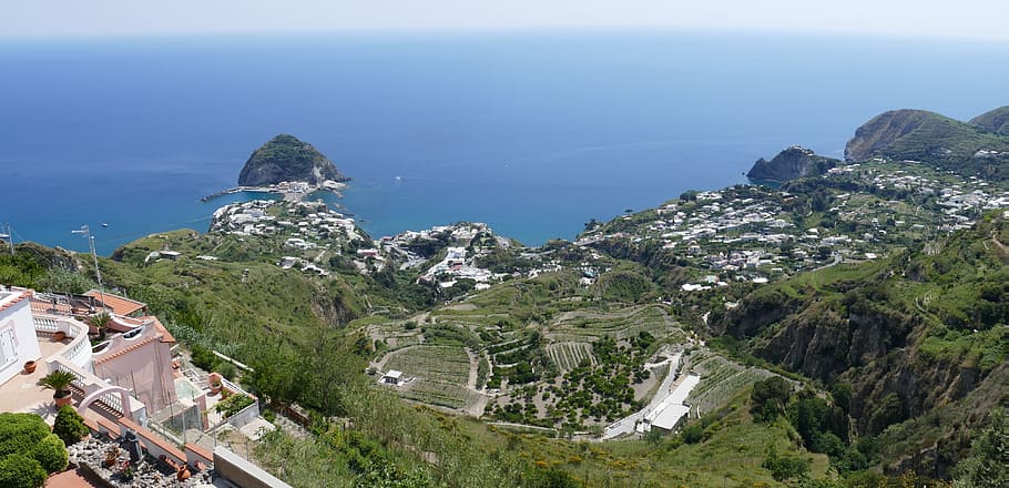 ischia, italy, mediterranean, tourism, holiday, island, landscape, HD wallpaper