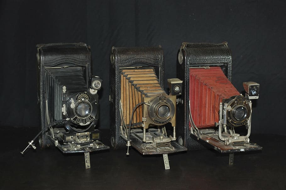 photo camera, old, collector, old camera, antiques, old cameras HD wallpaper