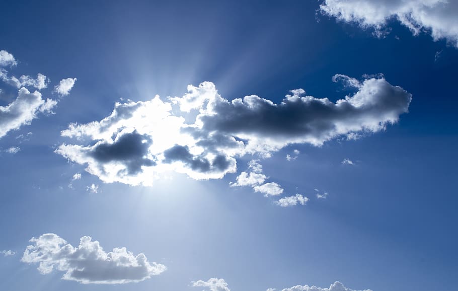 nature, summer, ©, soft, cloudscape, sun, sky, landscape, mountaineering HD wallpaper