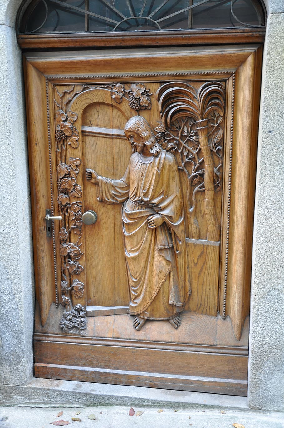 door, religion, jesus, carving, passau, relief, no people, day