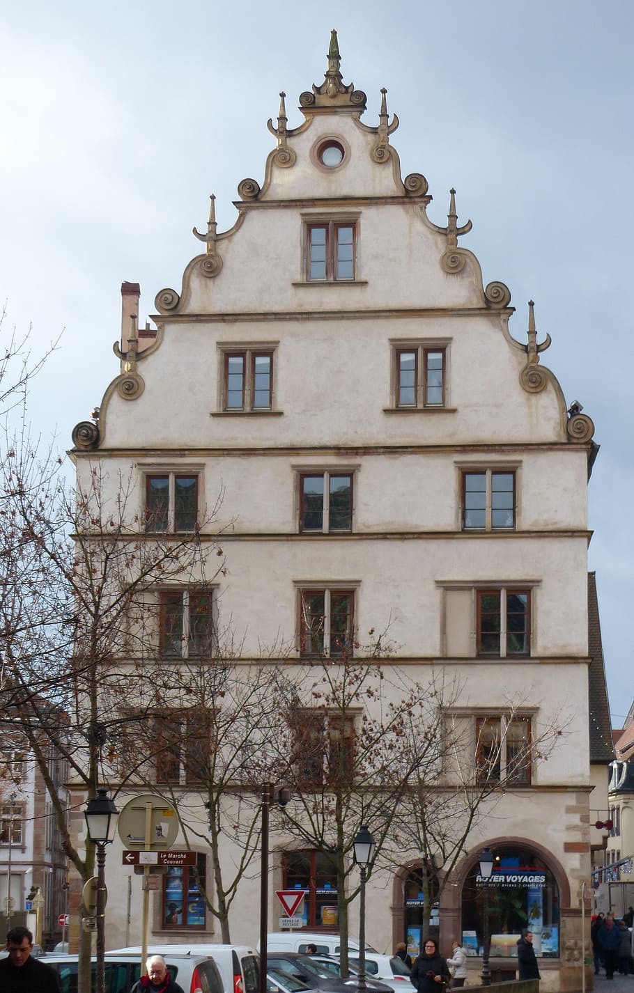 gable, facade, old town, colmar, truss, architecture, building exterior HD wallpaper