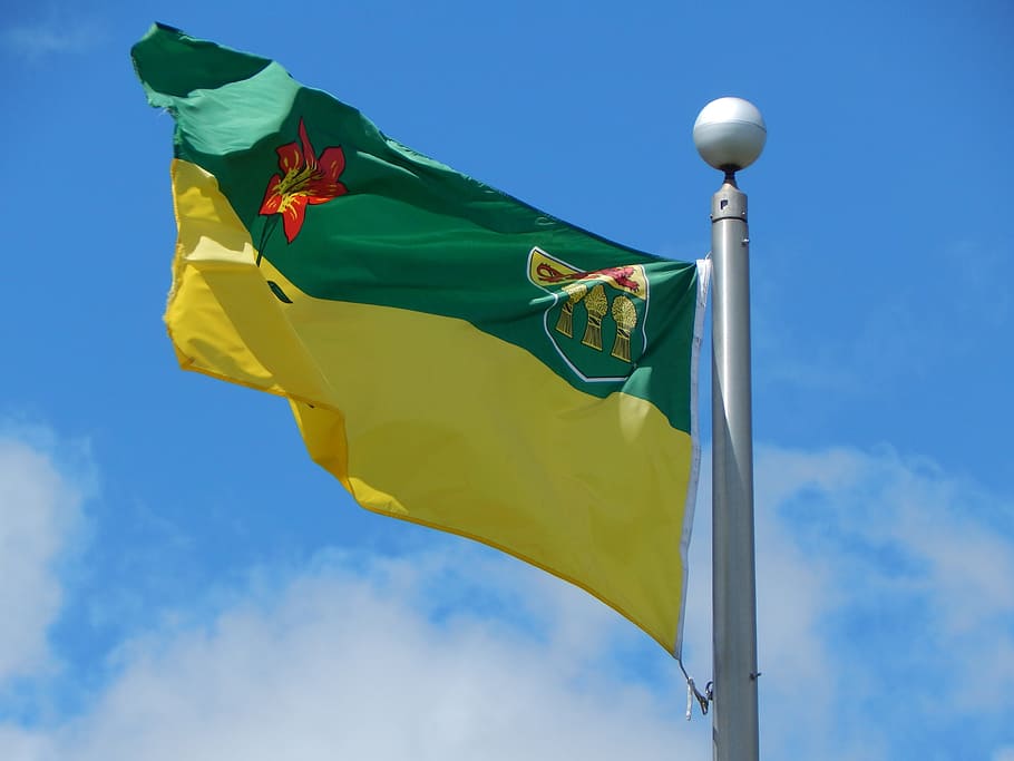 Flag, Saskatchewan, Prairies, Canada, province, canadian, symbol HD wallpaper