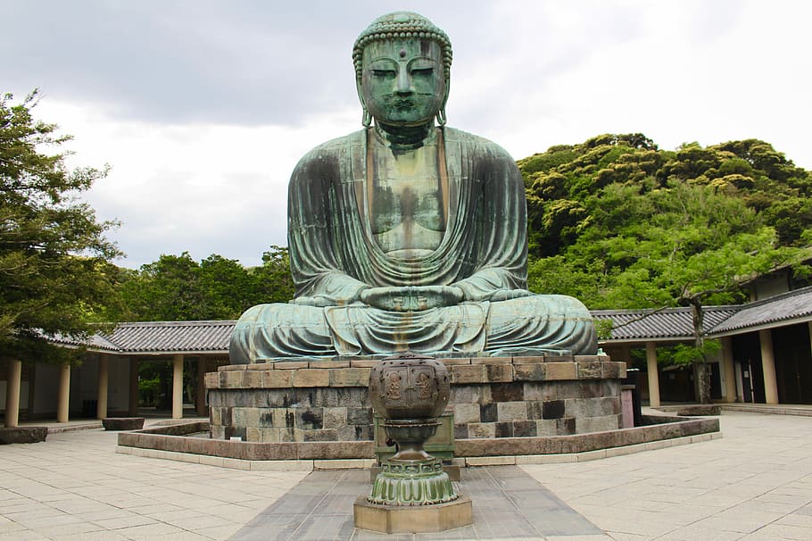 The Great Buddha, Gautama Buddha statue, monument, temple, wall HD wallpaper