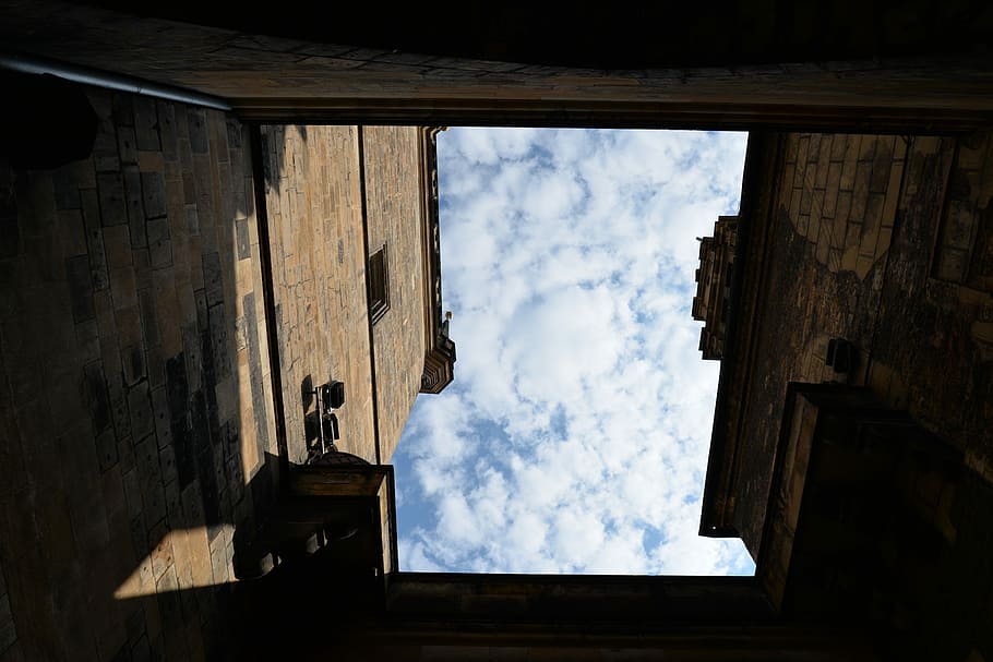 Sky, Clouds, Prague, window, cloud - sky, indoors, day, no people HD wallpaper