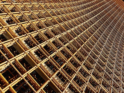 brown metal bars, rusty frames, construction site, abstract HD wallpaper
