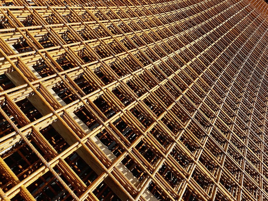 brown metal bars, rusty frames, construction site, abstract HD wallpaper