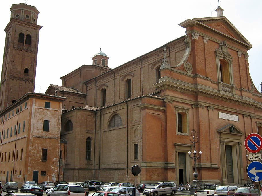 The Cathedral of Imola in Italy, building, church, photos, public domain, HD wallpaper
