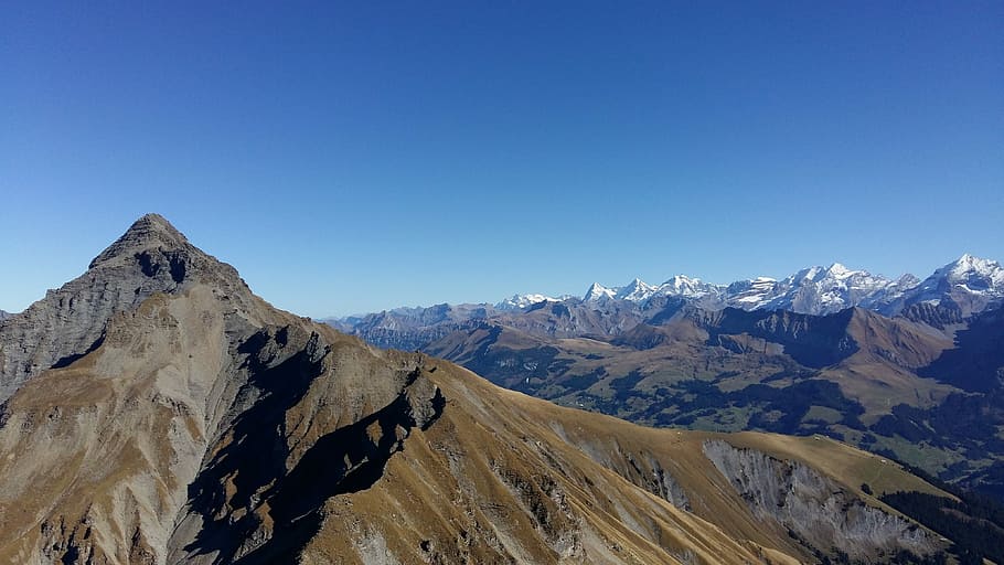 nature, mountain, sky, mountain summit, panorama, mountain range HD wallpaper