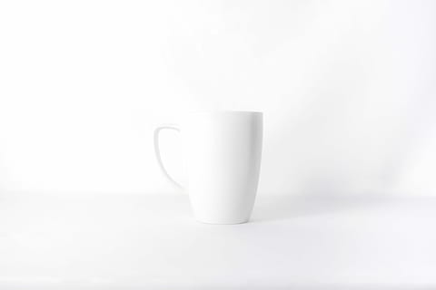 white mug against white background, white ceramic mug, cup, coffee HD wallpaper
