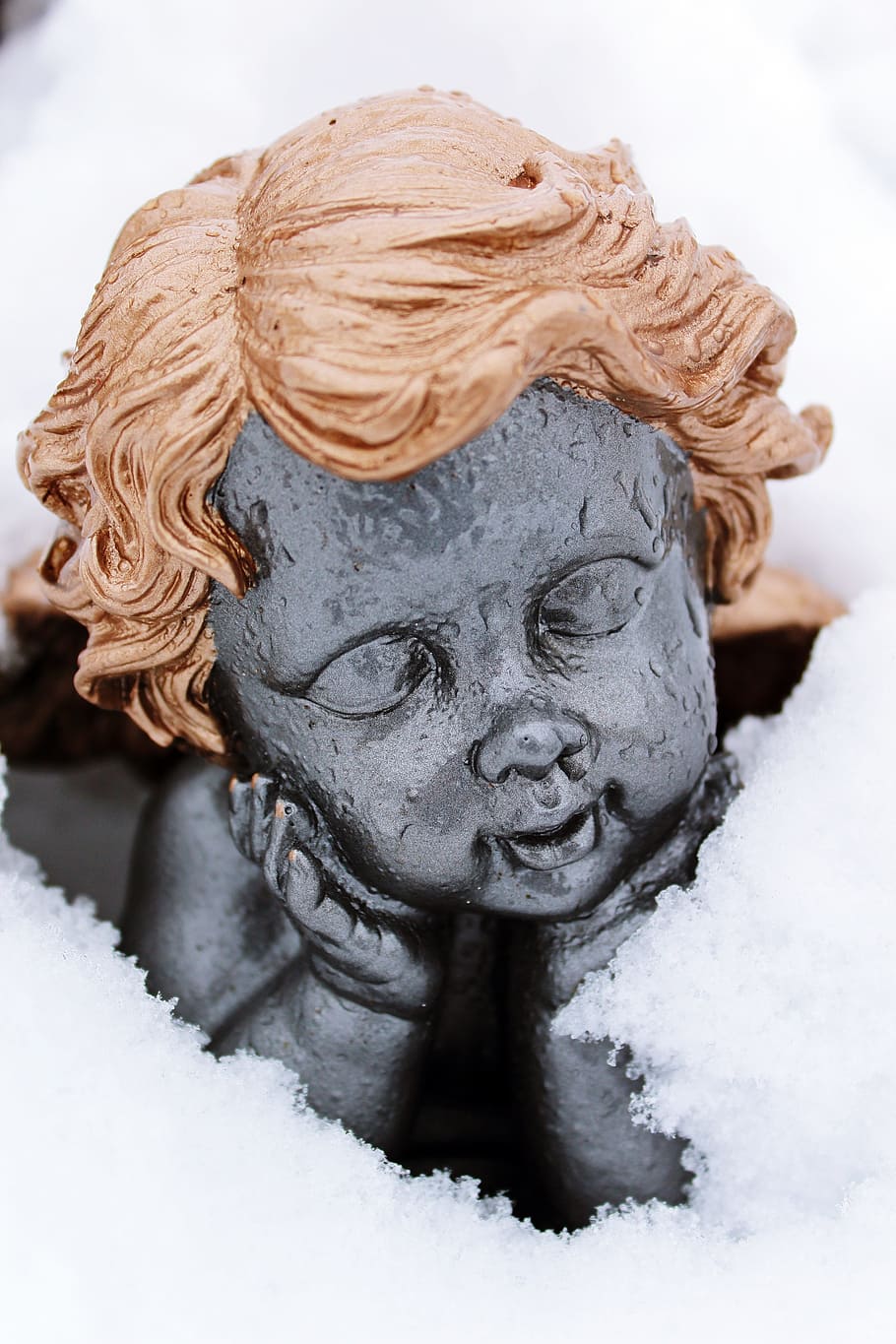 angel, figure, ceramic, art, guardian angel, sculpture, statue HD wallpaper